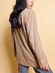 Blazer in lana e cachemire color cammello 