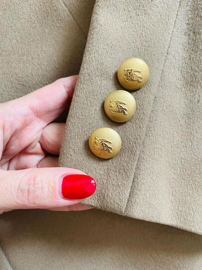 Blazer in lana e cachemire color cammello 