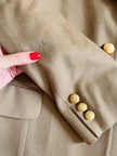 Blazer in lana e cachemire color cammello 