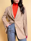 Blazer in lana e cachemire color cammello 
