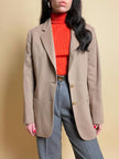 Blazer in lana e cachemire color cammello 