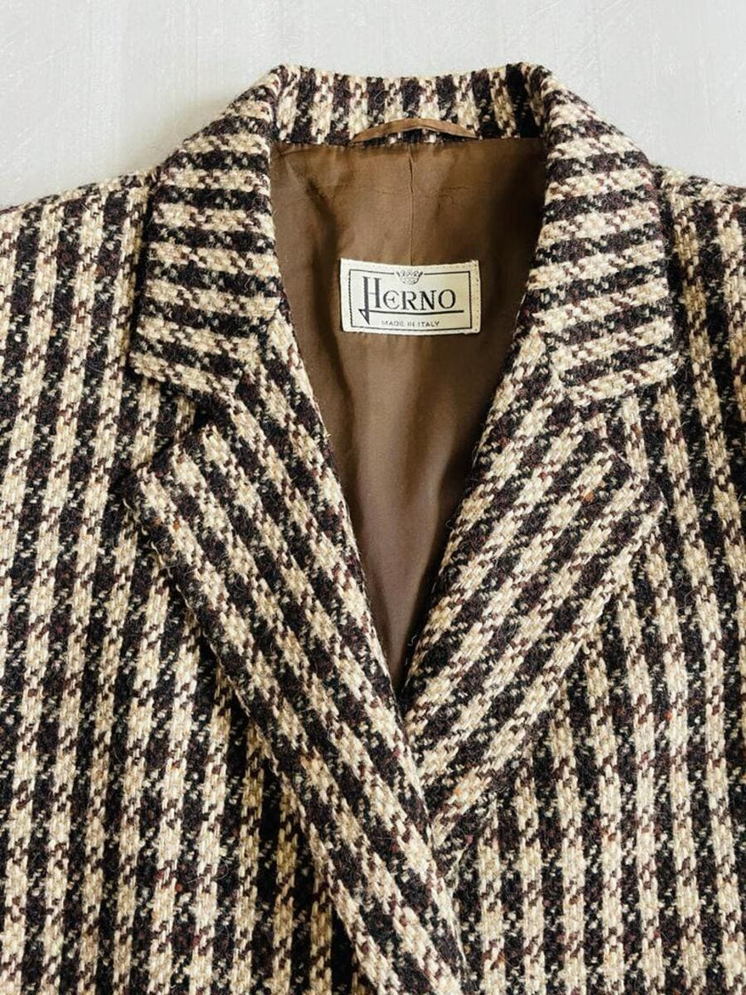 Blazer Herno in lana “en variante de pied de poule”