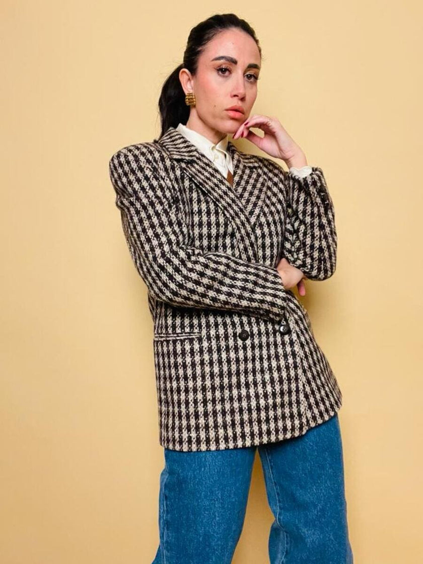 Blazer Herno in lana “en variante de pied de poule”