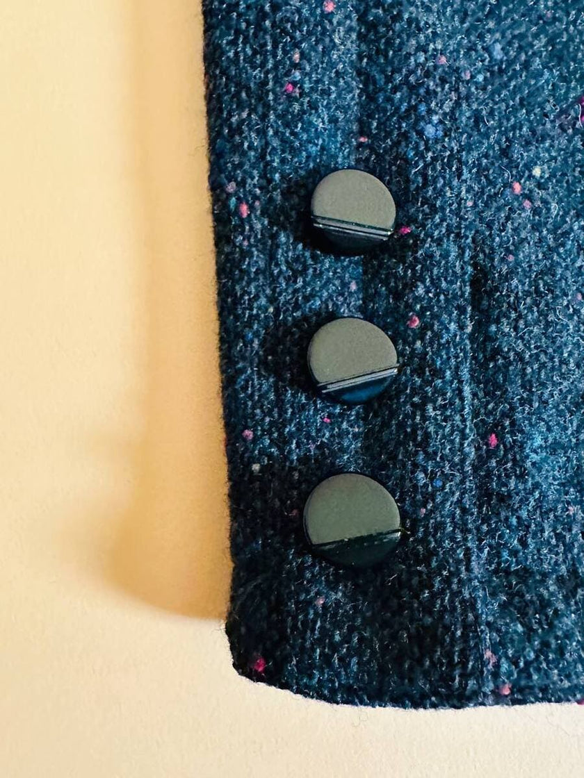 Blazer in lana boutonnè verde bottiglia 