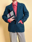 Blazer in lana boutonnè verde bottiglia 