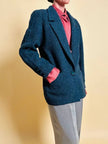 Blazer in lana boutonnè verde bottiglia 
