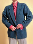 Blazer in lana boutonnè verde bottiglia 