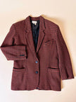 Blazer in lana pied de poule ruggine e nero “Grazia Bagnaresi”