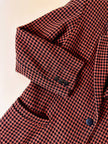 Blazer in lana pied de poule ruggine e nero “Grazia Bagnaresi”
