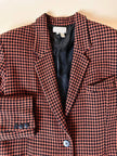 Blazer in lana pied de poule ruggine e nero “Grazia Bagnaresi”