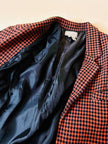 Blazer in lana pied de poule ruggine e nero “Grazia Bagnaresi”