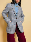 Blazer pied de poule grigio e carta da zucchero 