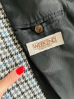 Blazer pied de poule grigio e carta da zucchero 