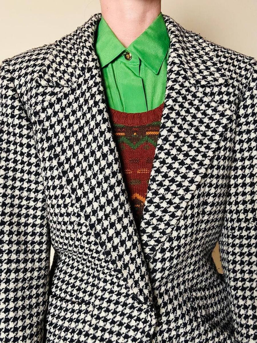 Blazer in lana pied de poule Yves Saint Laurent