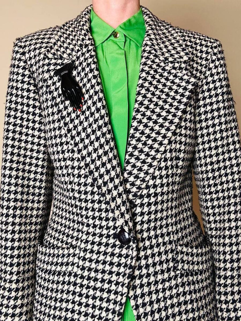 Blazer in lana pied de poule Yves Saint Laurent