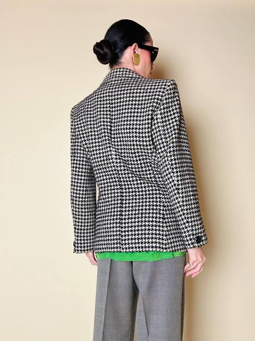 Blazer in lana pied de poule Yves Saint Laurent
