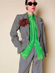 Blazer in lana pied de poule Yves Saint Laurent