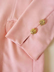 Blazer sartoriale in lana leggera rosa pastello