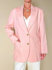 Blazer sartoriale in lana leggera rosa pastello