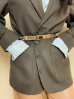 Blazer in lana verde militare 