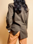 Blazer in lana verde militare 