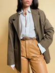 Blazer in lana verde militare 