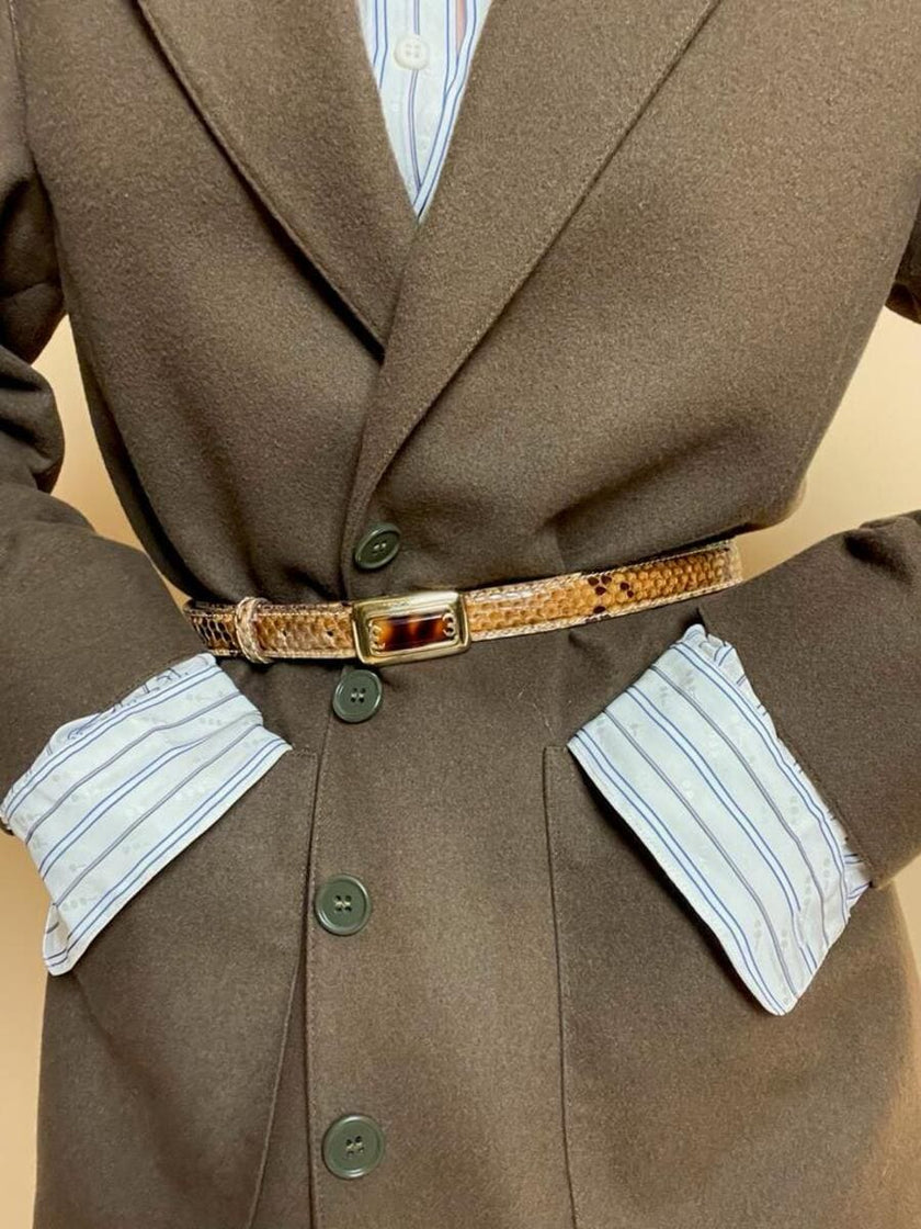 Blazer in lana verde militare 