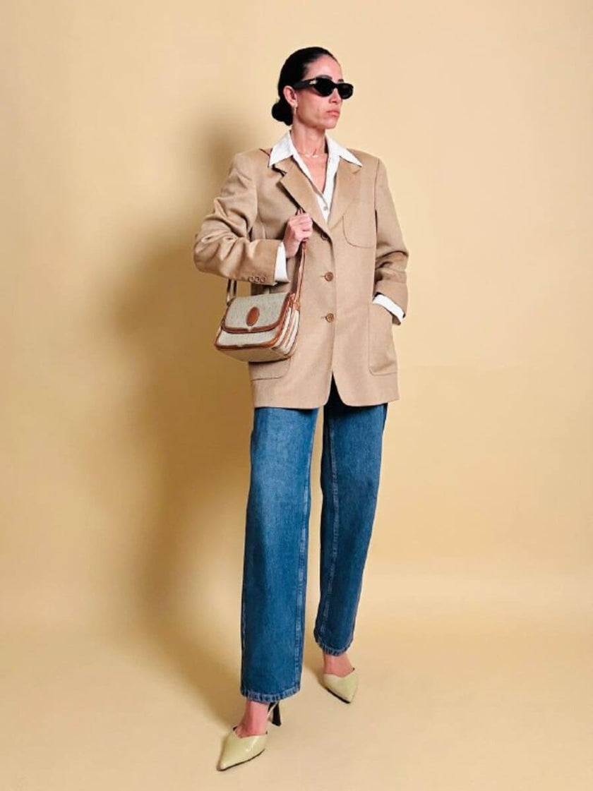 Blazer in pregiato cammello 