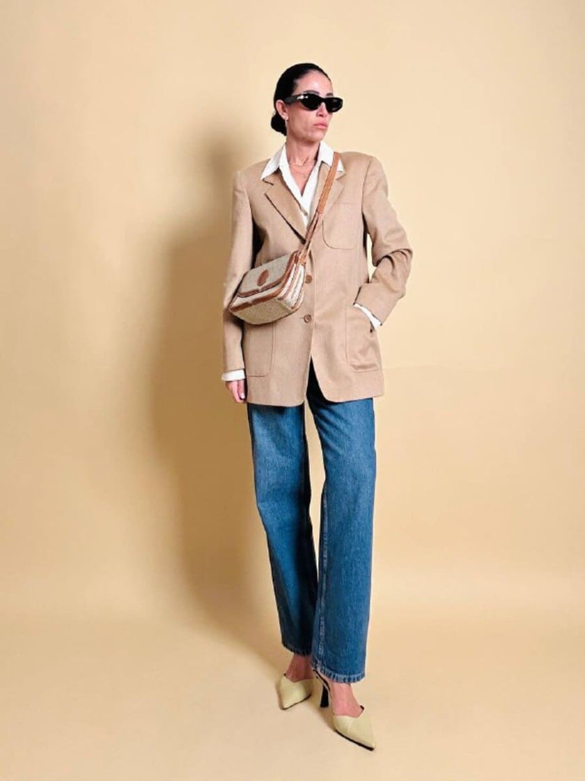 Blazer in pregiato cammello 