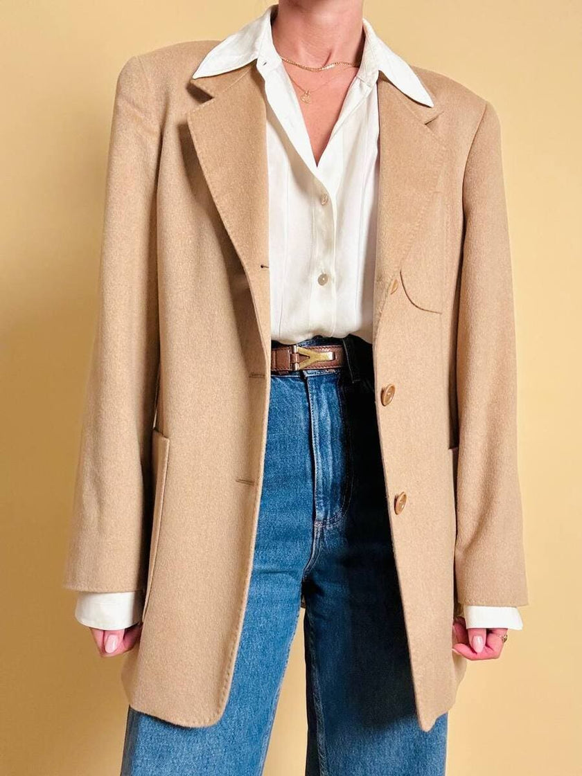 Blazer in pregiato cammello 