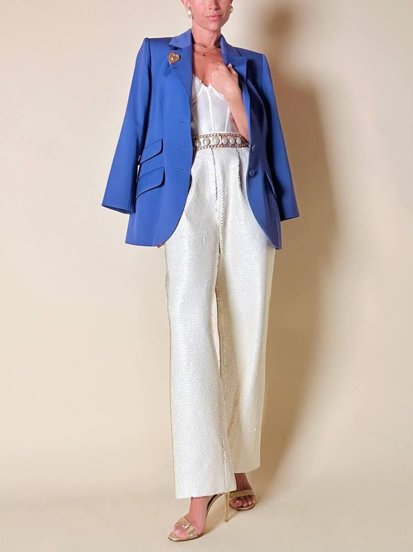 Blazer blu pervinca 