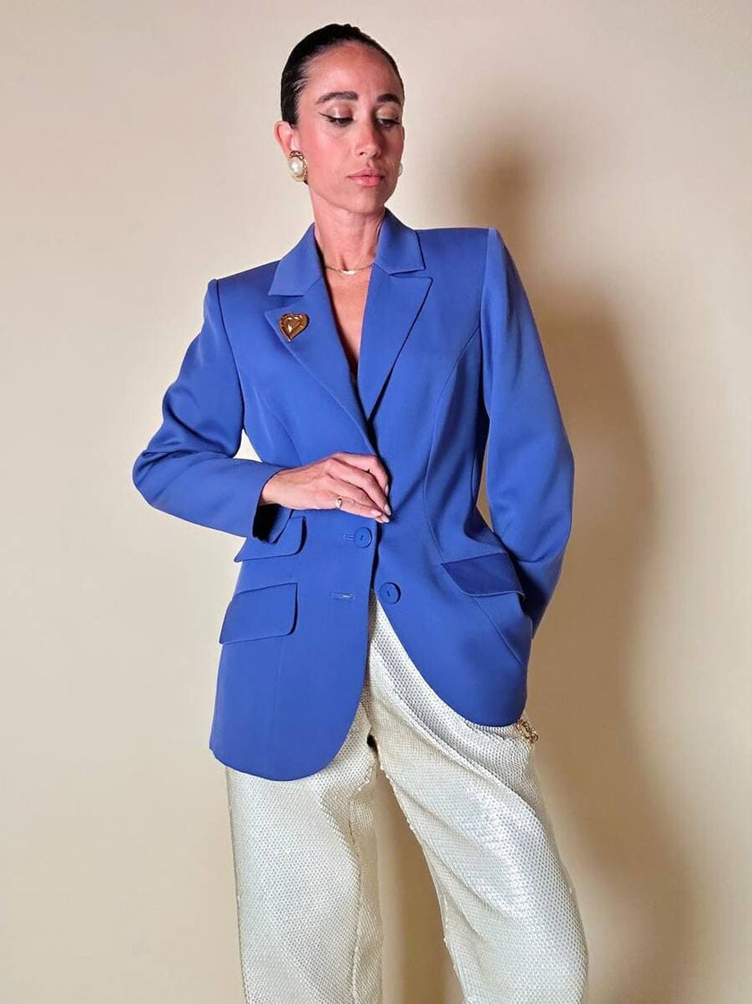 Blazer blu pervinca 