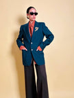 Blazer in lana verde petrolio “Lebole Giovane Jet 20”