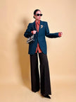Blazer in lana verde petrolio “Lebole Giovane Jet 20”