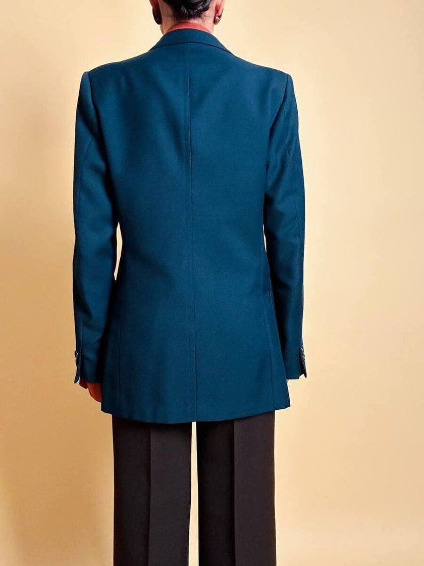 Blazer in lana verde petrolio “Lebole Giovane Jet 20”