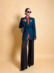 Blazer in lana verde petrolio “Lebole Giovane Jet 20”