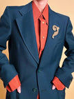 Blazer in lana verde petrolio “Lebole Giovane Jet 20”