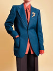 Blazer in lana verde petrolio “Lebole Giovane Jet 20”
