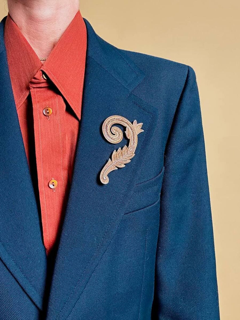 Blazer in lana verde petrolio “Lebole Giovane Jet 20”