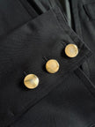 Blazer nero con maxi bottoni dorati Yves Saint Laurent