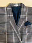 Blazer oversize fantasia tartan “Aubergine”