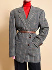 Blazer Yves Saint Laurent in lana fantasia pied de poule multicolor