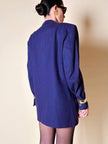 Blazer oversize in lana mélange viola “Gianandrea Cataneo”