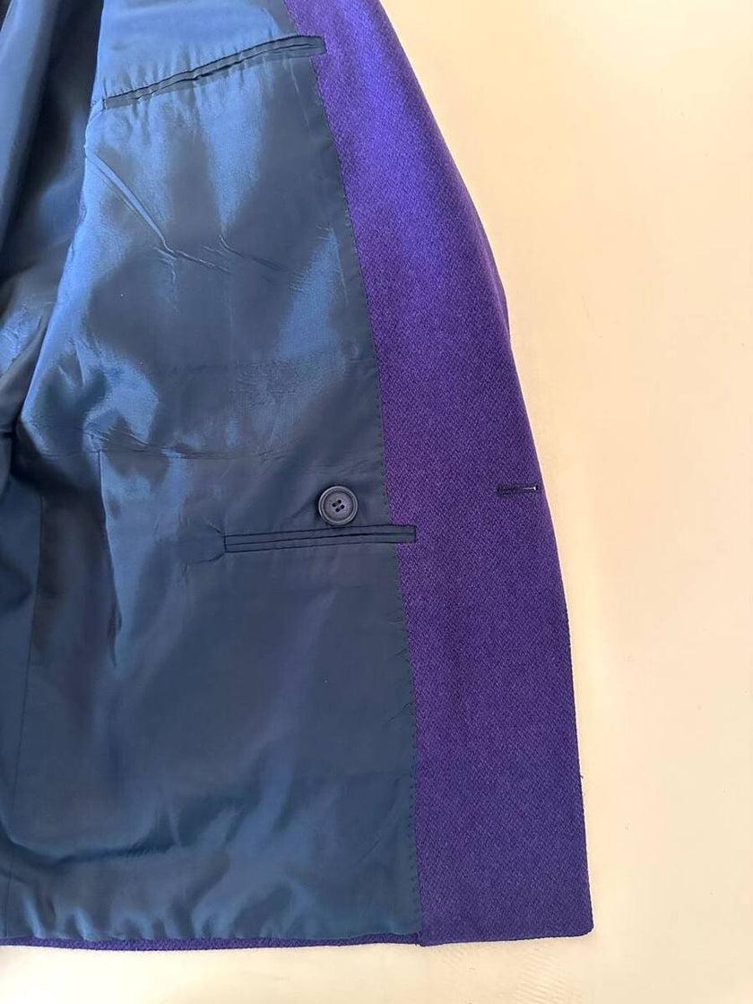 Blazer oversize in lana mélange viola “Gianandrea Cataneo”