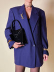 Blazer oversize in lana mélange viola “Gianandrea Cataneo”