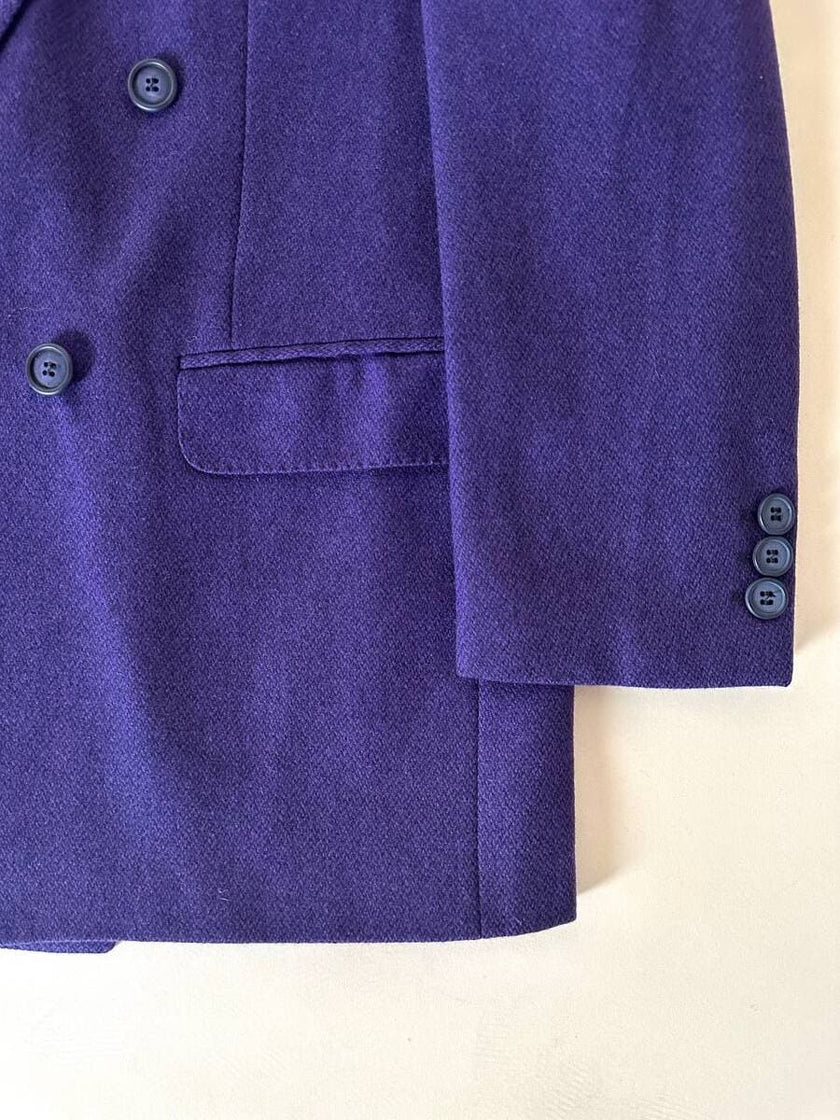 Blazer oversize in lana mélange viola “Gianandrea Cataneo”