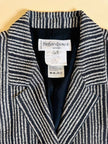 Blazer vintage Yves Saint Laurent a righe verticali panna e nero