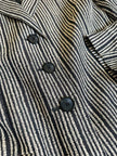 Blazer vintage Yves Saint Laurent a righe verticali panna e nero