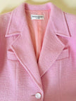 Blazer rosa con bottone gioiello in madreperla “Yves Saint Laurent”