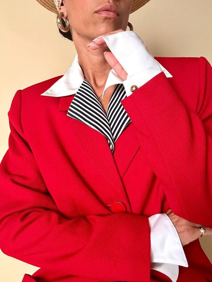 Blazer rosso “Yves Saint Laurent Variation”